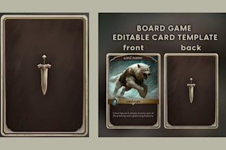 draw card game design, card game art, trading card game, board game, box design