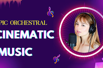 compose epic cinematic music for films, orchestral soundtrack and video games