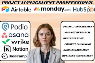 do project management using hubspot airtable asana mondaycom trello podio notion