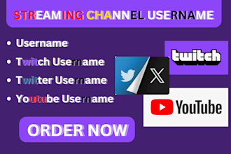 find rare twitch username youtube username twitter username to your channel name
