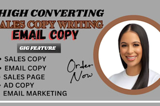 write converting sales copy and sales email copywriting for your email marketing