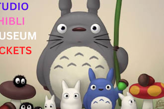 get you studio ghibli museum ticket, tokyo, pokemon cafe reservation japan