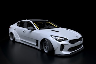 build 3d realistic car interior, 4k rendering model,car part,sedan,suv vehicle