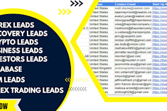 verified forex recovery leads, live forex leads targeted recovery leads