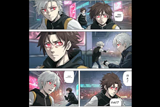 sketch anime manga comic page manga storyboard manga artist webtoon manga art