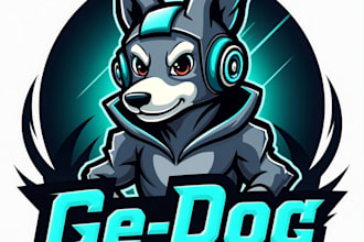 design high quality esport dog training mascot logo with my fastest delivery