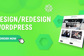 create a modern wordpress landing page or website using elementor