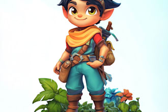 draw 2d game character illustration