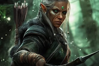 do a fantasy portrait in traditional and digital