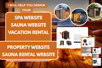 sauna rental sauna website vacation rental airbnb wordpress wix property website