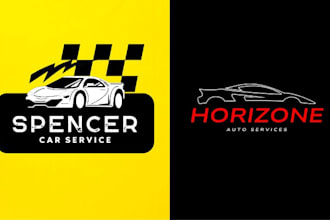 create a unique 3d car logo car wash rental for your automotive business