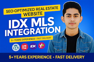 create a SEO optimized real estate idx mls website or landing page for ag
