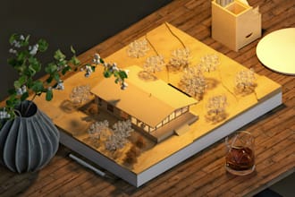 render architectural model style