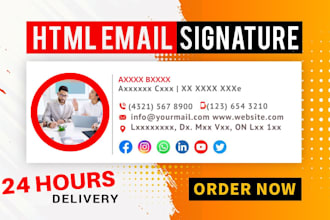 design clickable html email signature for gmail outlook etc
