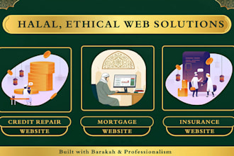 design ethical credit repair website mortgage website and life insurance website