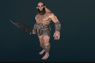 game ready 3d character, 3d assets, unity texture, uv map, ue5 rig, animation