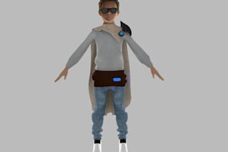 next gen character model, creature art, vrm, aaa texture, control rig, animation