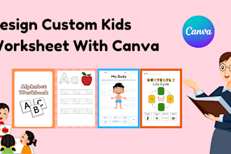 design a custom activity worksheet for kids within 24 hours