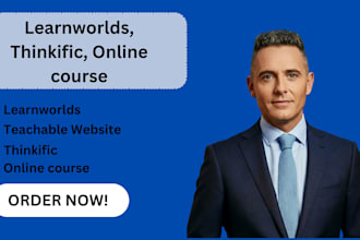 design your learnworlds thinkific online course teachable website