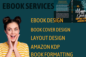 do ebook design, book cover design, amazon kdp, book formatting, book layout