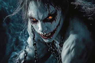 make a fantasy horror and fantasy horror character art