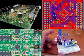 professional pcb design, schematic circuit pcb board layout and pcb in easyeda