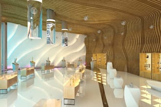 redesign museum interior,  art gallery interior, 3d theater,3d artwork animation