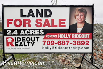 create realtor signage real estate billboard, signboard