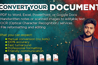 do file conversion PDF, image, word, excel