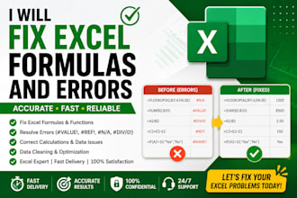 fix excel formulas and errors