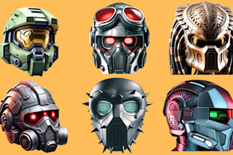 design 3d cosplay helmet 3d mask wearable model printable stl 3d printing