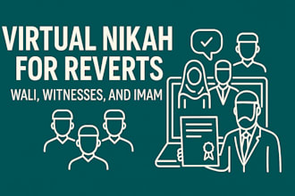 officiate an urgent online nikah for reverts with wali and witnesses