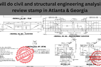 do civil and structural engineering analysis, review stamp in atlanta, georgia