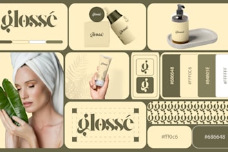 logo design and brand style guide, full branding kit