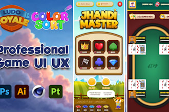 design epic game UI, menus and buttons for your game