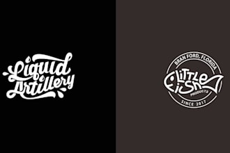 do unique letter typography wordmark logo design