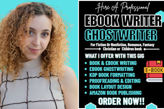 be your fiction ghostwriter romance ghost book writer kdp book and ebook writing