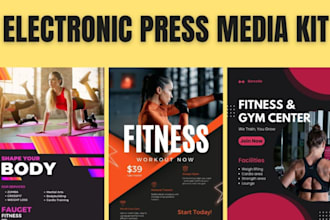 design electronic press kit, epk, media kit, speaker one sheet, flyer design