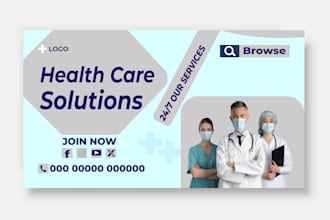 design posters, medical, youtube thumbnails