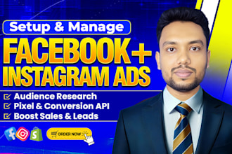 setup facebook ads campaign, instagram ads, meta marketing for sales