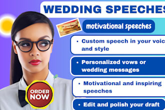 write wedding speeches best man speeches vows and motivational speeches