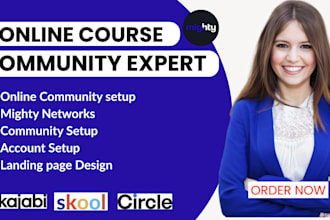 setup mighty networks, skool, circle so online course, skool online manangement