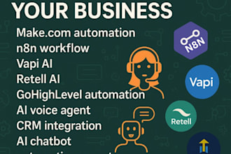 setup make com automation, ai agent, vapi ai, retell ai, gohighlevel, make, n8n
