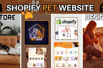 build or design custom shopify pet store pet brands pet accessories and grooming