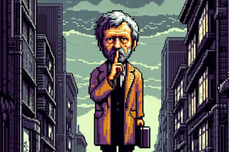 create a morden nft pixel art avatar, nft art design