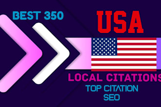 put business on 350 USA local citations directories local SEO