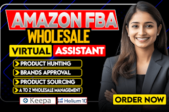 be your amazon fba wholesale virtual assistant for a to z management