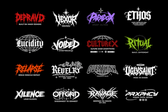 design urban streetwear typography for clothing brand and t shirt logo design