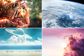 create cinematic art and surreal photo manipulations