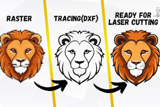 convert raster image to laser vector file, custom vector design